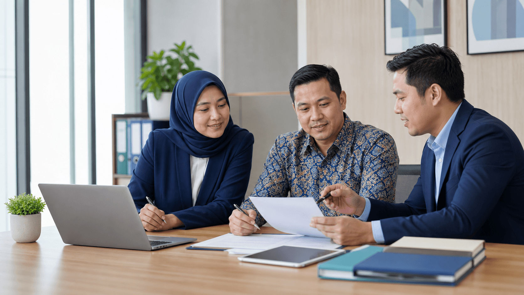 Perwakilan sekolah meninjau ketentuan layanan Sentrio Perwakilan sekolah meninjau ketentuan layanan Sentrio